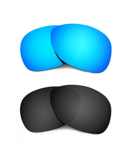 Hkuco Mens Replacement Lenses For Oakley Crosshair (2012) Sunglasses Blue/Black Polarized 