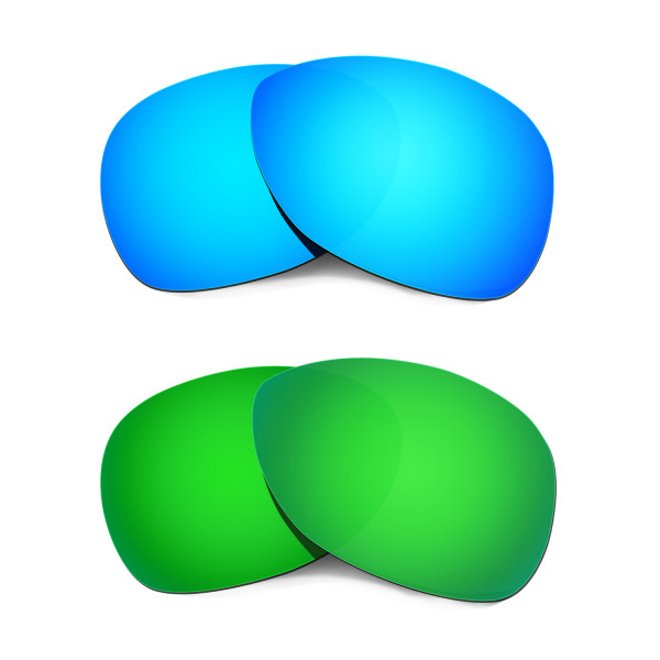 Hkuco Mens Replacement Lenses For Oakley Crosshair (2012) Blue/Green Sunglasses