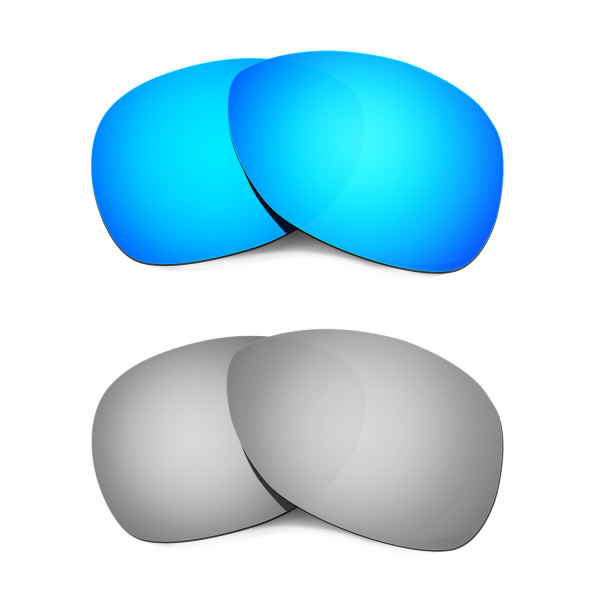 Hkuco Mens Replacement Lenses For Oakley Crosshair (2012) Blue/Titanium Sunglasses