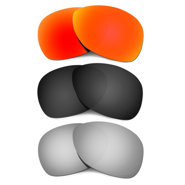 Hkuco Mens Replacement Lenses For Oakley Crosshair (2012) Red/Black/Titanium Sunglasses