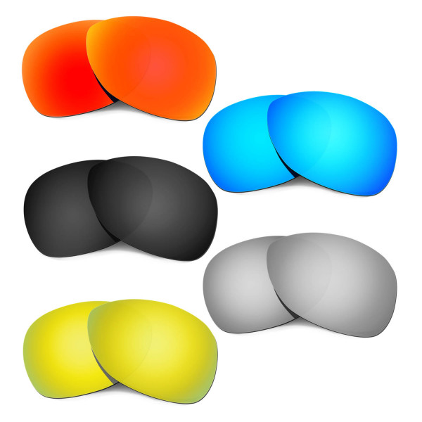Hkuco Mens Replacement Lenses For Oakley Crosshair (2012) Red/Blue/Black/24K Gold/Titanium Sunglasses