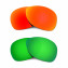 Hkuco Mens Replacement Lenses For Oakley Crosshair (2012) Red/Emerald Green Sunglasses
