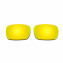 Hkuco Mens Replacement Lenses For Oakley Jury Black/24K Gold Sunglasses