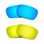 Hkuco Mens Replacement Lenses For Oakley Jury Blue/24K Gold Sunglasses