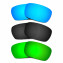 Hkuco Mens Replacement Lenses For Oakley Jury Blue/Black/Emerald Green Sunglasses