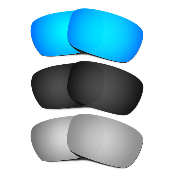 Hkuco Mens Replacement Lenses For Oakley Jury Blue/Black/Titanium Sunglasses