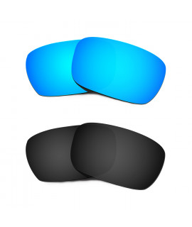 Hkuco Mens Replacement Lenses For Oakley Jury Sunglasses Blue/Black Polarized 