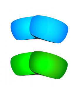 Hkuco Mens Replacement Lenses For Oakley Jury Blue/Green Sunglasses
