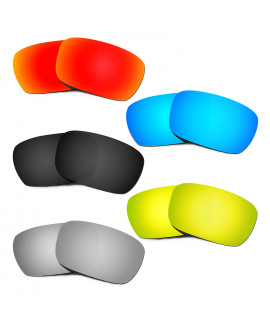 Hkuco Mens Replacement Lenses For Oakley Jury Red/Blue/Black/24K Gold/Titanium Sunglasses