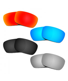Hkuco Mens Replacement Lenses For Oakley Jury Red/Blue/Black/Titanium Sunglasses