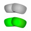Hkuco Mens Replacement Lenses For Oakley Jury Titanium/Emerald Green  Sunglasses