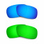 Hkuco Mens Replacement Lenses For Oakley Crosshair 2.0 Blue/Green Sunglasses