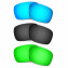 Hkuco Mens Replacement Lenses For Oakley Turbine Blue/Black/Emerald Green Sunglasses