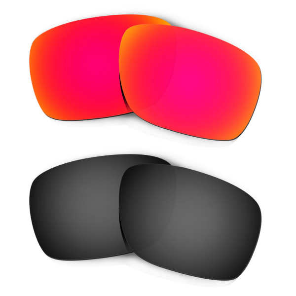 Hkuco Mens Replacement Lenses For Oakley Turbine Red/Black Sunglasses