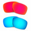 Hkuco Mens Replacement Lenses For Oakley Turbine Red/Blue Sunglasses