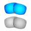 Hkuco Mens Replacement Lenses For Oakley Sliver Blue/Titanium Sunglasses