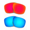 Hkuco Mens Replacement Lenses For Oakley Sliver Red/Blue Sunglasses