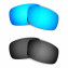 Hkuco Mens Replacement Lenses For Oakley Crankshaft Sunglasses Blue/Black Polarized 