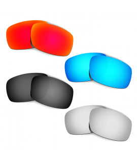 Hkuco Mens Replacement Lenses For Oakley Crankshaft Red/Blue/Black/Titanium Sunglasses