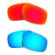 Hkuco Mens Replacement Lenses For Oakley Crankshaft Red/Blue Sunglasses