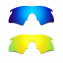 Hkuco Mens Replacement Lenses For Oakley M Frame Heater Blue/24K Gold Sunglasses