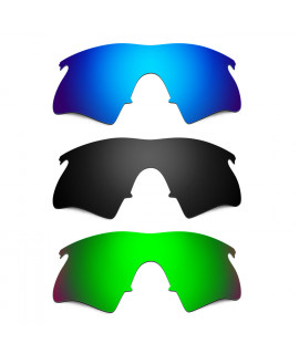 Hkuco Mens Replacement Lenses For Oakley M Frame Heater Blue/Black/Emerald Green Sunglasses