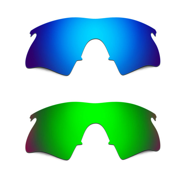 Hkuco Mens Replacement Lenses For Oakley M Frame Heater Blue/Green Sunglasses