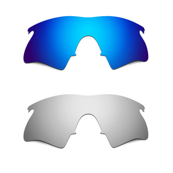 Hkuco Mens Replacement Lenses For Oakley M Frame Heater Blue/Titanium Sunglasses