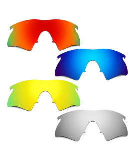Hkuco Mens Replacement Lenses For Oakley M Frame Heater Red/Blue/24K Gold/Titanium Sunglasses