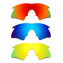 Hkuco Mens Replacement Lenses For Oakley M Frame Heater Red/Blue/24K Gold Sunglasses