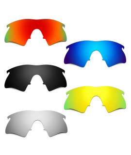Hkuco Mens Replacement Lenses For Oakley M Frame Heater Red/Blue/Black/24K Gold/Titanium Sunglasses