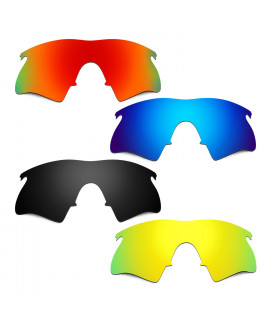 Hkuco Mens Replacement Lenses For Oakley M Frame Heater Red/Blue/Black/24K Gold Sunglasses