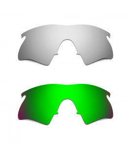 Hkuco Mens Replacement Lenses For Oakley M Frame Heater Titanium/Emerald Green  Sunglasses