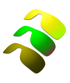 Hkuco Mens Replacement Lenses For Oakley Turbine Rotor 24K Gold/Emerald Green/Bronze Sunglasses