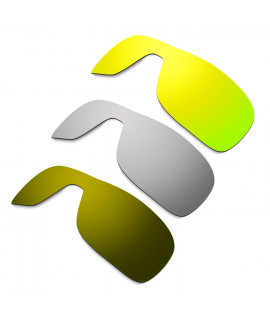 Hkuco Mens Replacement Lenses For Oakley Turbine Rotor 24K Gold/Titanium/Bronze Sunglasses
