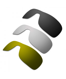 Hkuco Mens Replacement Lenses For Oakley Turbine Rotor Black/Titanium/Bronze Sunglasses