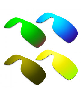 Hkuco Mens Replacement Lenses For Oakley Turbine Rotor Blue/24K Gold/Emerald Green/Bronze Sunglasses