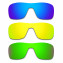 Hkuco Mens Replacement Lenses For Oakley Turbine Rotor Blue/24K Gold/Emerald Green Sunglasses