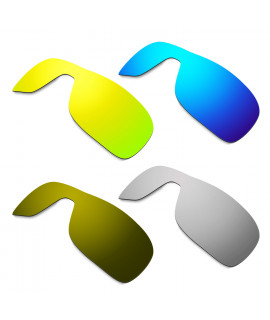 Hkuco Mens Replacement Lenses For Oakley Turbine Rotor Blue/24K Gold/Titanium/Bronze Sunglasses