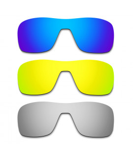 Hkuco Mens Replacement Lenses For Oakley Turbine Rotor Blue/24K Gold/Titanium Sunglasses