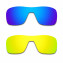 Hkuco Mens Replacement Lenses For Oakley Turbine Rotor Blue/24K Gold Sunglasses