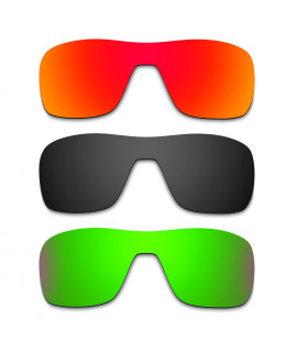 Hkuco Mens Replacement Lenses For Oakley Turbine Rotor Blue/Black/Emerald Green Sunglasses