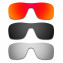 Hkuco Mens Replacement Lenses For Oakley Turbine Rotor Blue/Black/Titanium Sunglasses