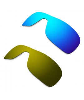 Hkuco Mens Replacement Lenses For Oakley Turbine Rotor Sunglasses Blue/Bronze Polarized