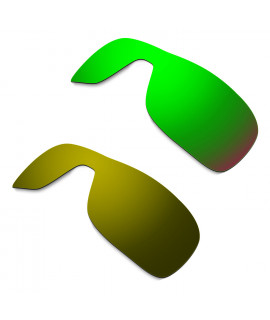 Hkuco Mens Replacement Lenses For Oakley Turbine Rotor Sunglasses Emerald Green/Bronze Polarized