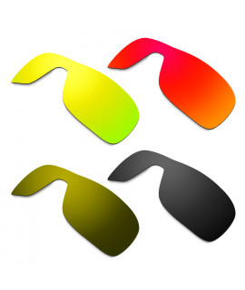 Hkuco Mens Replacement Lenses For Oakley Turbine Rotor Red/Black/24K Gold/Bronze Sunglasses