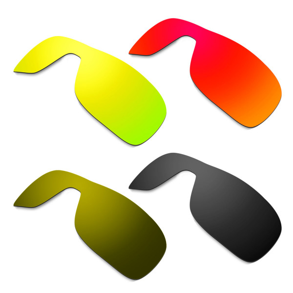 Hkuco Mens Replacement Lenses For Oakley Turbine Rotor Red/Black/24K Gold/Bronze Sunglasses