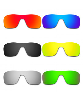 Hkuco Mens Replacement Lenses For Oakley Turbine Rotor Red/Blue/Black/24K Gold/Titanium/Emerald Green Sunglasses