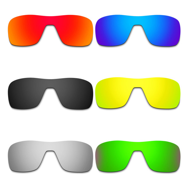 Hkuco Mens Replacement Lenses For Oakley Turbine Rotor Red/Blue/Black/24K Gold/Titanium/Emerald Green Sunglasses