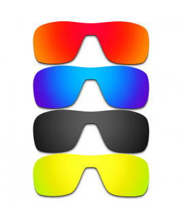 Hkuco Mens Replacement Lenses For Oakley Turbine Rotor Red/Blue/Black/24K Gold Sunglasses